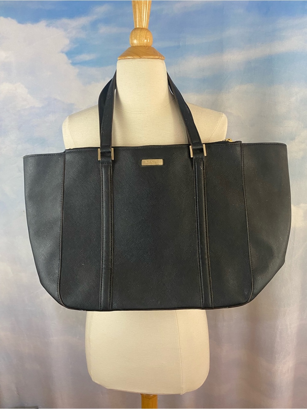 Kate Spade Black Leather Tote Bag